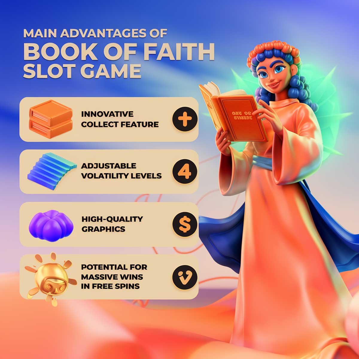 Book of Faith slot game main features